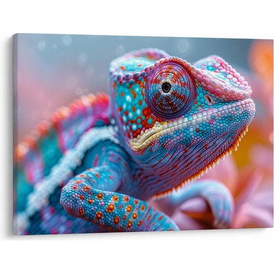 Obraz - Sfarbený chameleón, jednodielne 70x50 cm