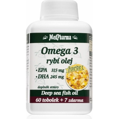 MedPharma Omega 3 rybí olej Forte 67 kapslí