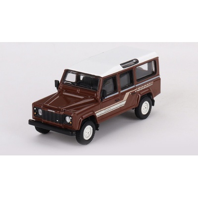 MINI GT Land Rover Defender 110 1985 County Station Wagon Russet Brown 1:64