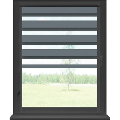 Dekodum Roleta den a noc v antracitové kazetě soft, Grafit 136 x 200 cm