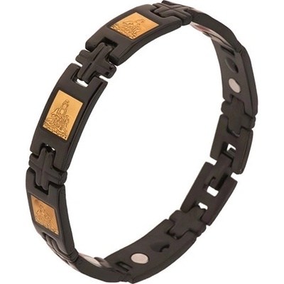 Šperky eshop lesklý z chirurgické oceli černá články H křížky magnety SP79.21