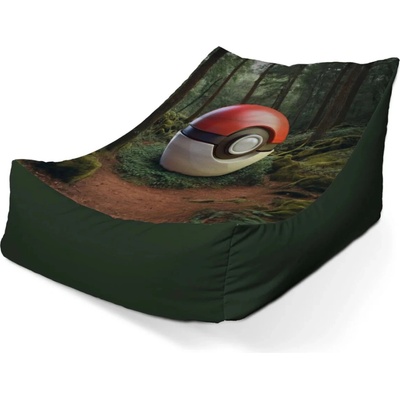 Sablio sedací vak lounge Pokemon ball Les 80 x 95 x 50 cm