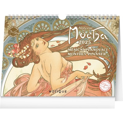NOTIQUE Stolní Alfons Mucha 30 x 21 cm 2025