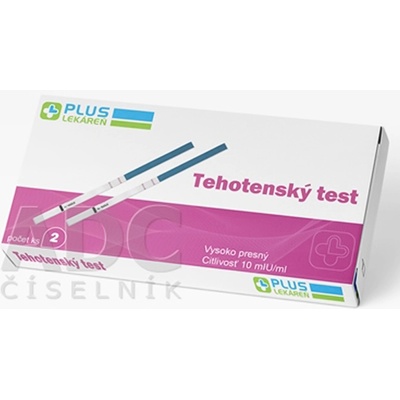 Plus Lekareň Tehotenský test prúžkový 2 ks