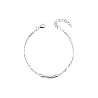 Basics Strieborný náramok Three Bead B5660