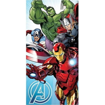 Jerry Fabrics Bavlnená osuška 70 x 140 cm Avengers Light blue