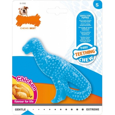 Nylabone Puppy Teething Dental Dino Chicken S