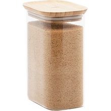 Pebbly Dóza PKV-068 sklenená bambusové veko obdĺžniková 1,2 l