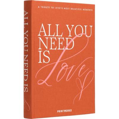 Album na fotografie Printworks All You Need is Love, oranžový