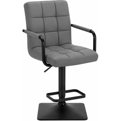 LuxuryForm Design Verona Black na čiernej hranatej podstave / sivá