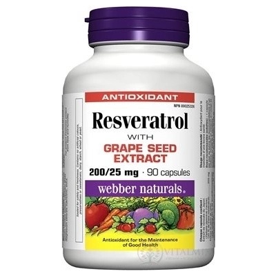 Webber Naturals Resveratrol 90 kapslí