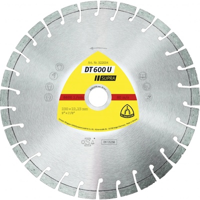 Diamantové řezné kotouče DT 600 U KLINGSPOR Varianta: DT 600 U 230X2,6X22,23