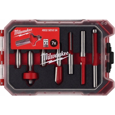 Sada fréz 7 ks Milwaukee frézy na drevo z karbidu wolframu 12 mm