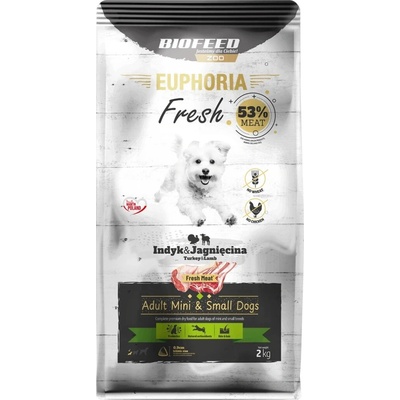 BIOFEED EUPHORIA Fresh mini a malé plemená s morčacím a jahňacím mäsom 2 kg