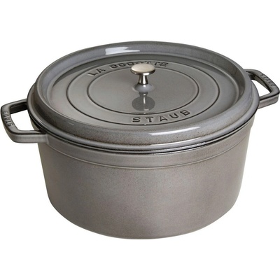 Staub Cocotte hrnec kulatý 30 cm 8,35 l šedý