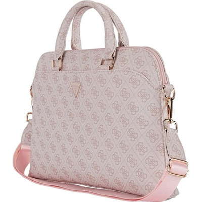 Guess Bag 4G Zipper Pocket Triangle Logo 15" pink GUCB15P4DPTP