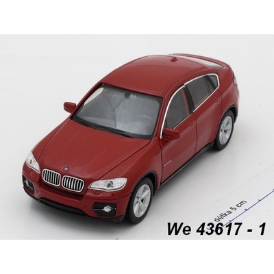 Welly BMW X6 dark metallic 1:34-39 červená