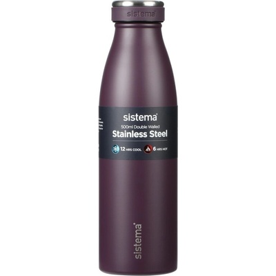 Sistema nerezová termoska Hydrate Stainless Steel 500 ml slivková