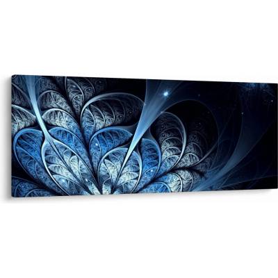 Obraz tmavomodrého kvetu, jednodielne 120x50 cm
