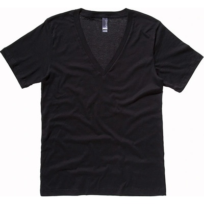Bella+Canvas V neck Tričko čierne