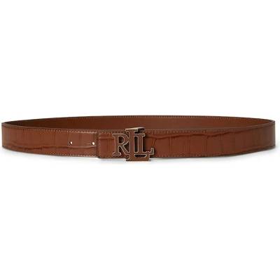 Lauren Ralph Lauren oboustranný pásek dámský kožený 412P15765 hnědá