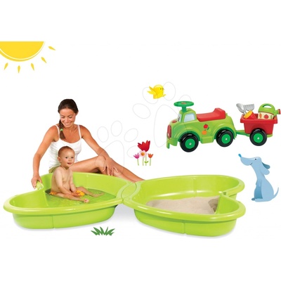 Smoby 3101432 set zelené pískoviště Motýl a hygienický písek do pískoviště 15 kg
