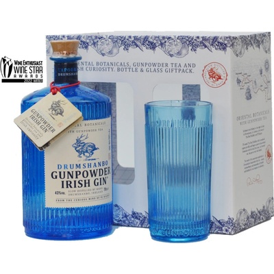 Drumshanbo Gunpowder Irish Gin 43 % 0,7 l (darčekové balenie 1 pohár)