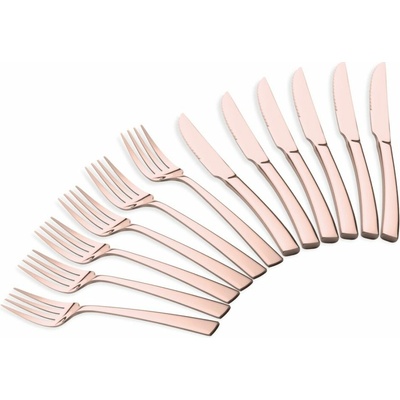 Berlingerhaus Sada příborů se steakovým nožem Rosegold Metallic Line 12 ks