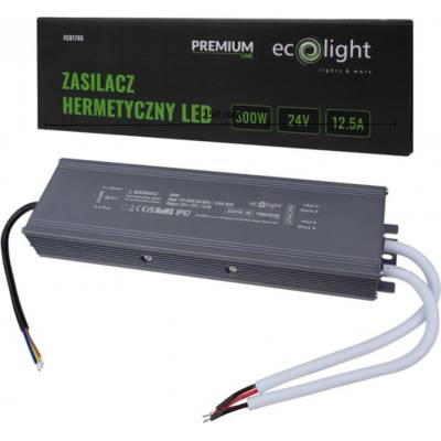 LED hermetický napájací zdroj 300W 24V Vodotesný Premium Line Ecolight