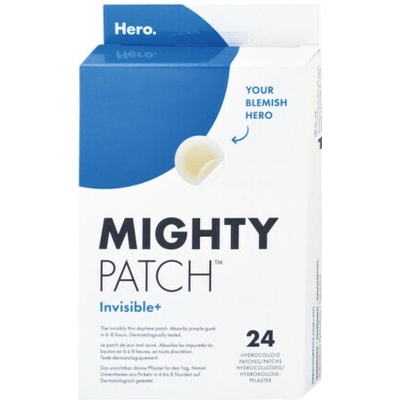Hero. MIGHTY PATCH Invisible+ hydrokoloidné náplasti na akné, priehľadné, denné 24 ks