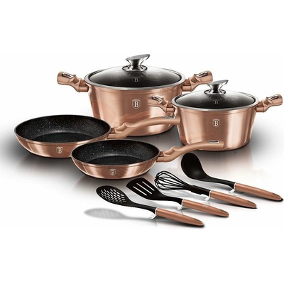 BerlingerHaus Sada nádobí Rosegold Metallic Line 6+4ks BH-6142