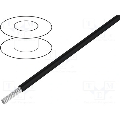 Alpha Wire 5852 BK005 Vodič HookUp Wire lanko Cu 28AWG PTFE černá 600V 30,5m