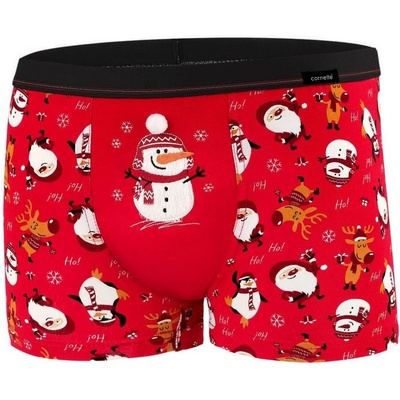 Cornette Vánoční boxerky Tattoo Snowman červené – Hledejceny.cz