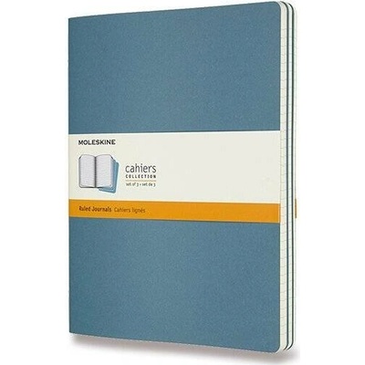 Moleskine Sešity Cahier B5 linkovaný 3 ks tmavě tyrkysové