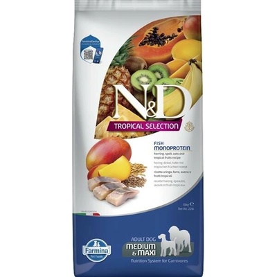 N&D Tropical Selection Dog Adult Medium & Maxi Ancestral Grain Herring 10 kg