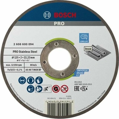 Rezný kotúč na nerez/kov 125 x 1,0 x 22,2 mm St. Steel & Metal BOSCH PRO