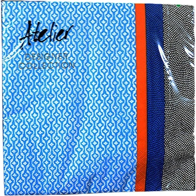PINGYANG RONGRONG HANDICRAFT Papierové obrúsky Marie blue 33x33 cm 20 ks
