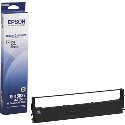 Epson originální páska do tiskárny, C13S015637, černá, Epson LX350, LX-300, +, +II,