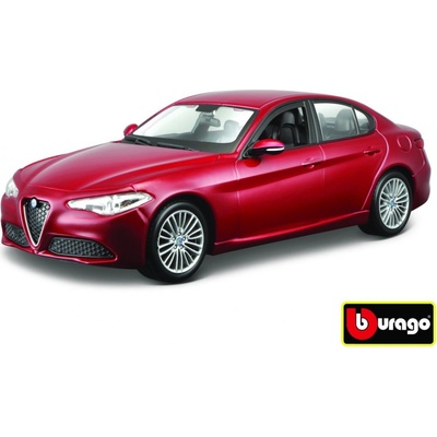 Bburago Alfa Romeo Giulia 2016 metalíza červená 1:24