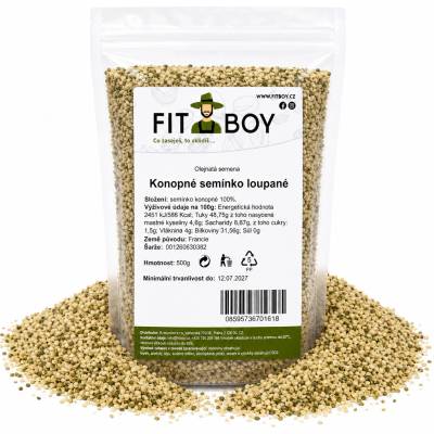 FITBOY Konopné semínko loupané 500 g