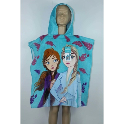 Cactus Clone dětské / dívčí plážové pončo osuška s kapucí Ledové království Frozen 100% bavlna 60 x 120 cm