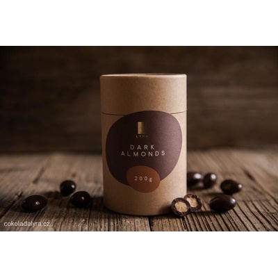 Lyra DARK ALMONDS Mandle v hořké čokoládě 200 g