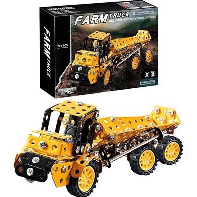 Alltoys Kovová stavebnice farmářské auto 221 ks