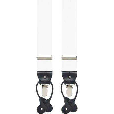 House of Amanda Christensen Plain Suspenders White