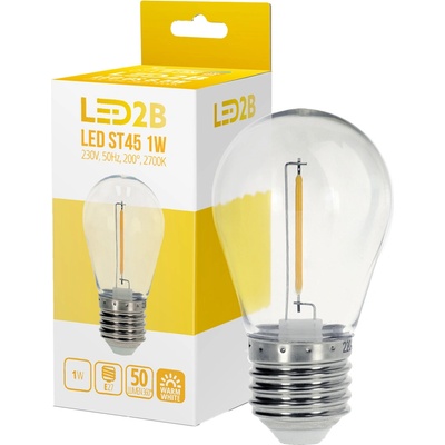 Kobi LED Žiarovka FILAMENT ST45 E27/1W/230V 2700K KB0489