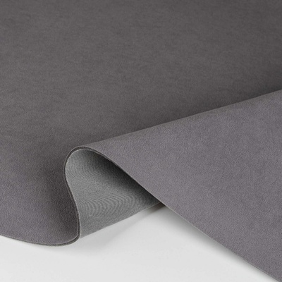 TextilCentrum.cz Potahová látka na stropnici do auta AUTOMOTIVE HEADLINER VELUR F2, světle šedá s chloupkem a molitanem, mesh lining, š.180cm (látka v metráži)