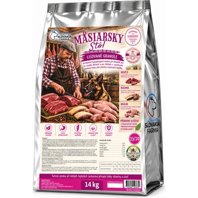 Slovakia Farma Mäsiarsky stôl 33/20 lisované hypoalergenní 14 kg