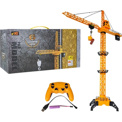 RKToys RC stavební jeřáb se světlem a zvuky 128 cm