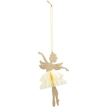GREEN GATE Vánoční papírová ozdoba Ballerina Angel Gold