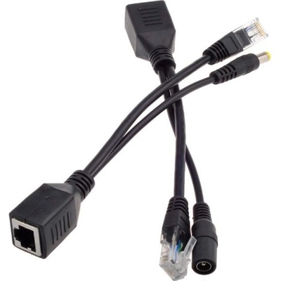 GEMBIRD napájecí adaptér POE, UTP kabel, 0,15cm PP12-POE-0.15M-W Gembird